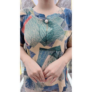 Bộ lụa hàn châu trung niên quần phối