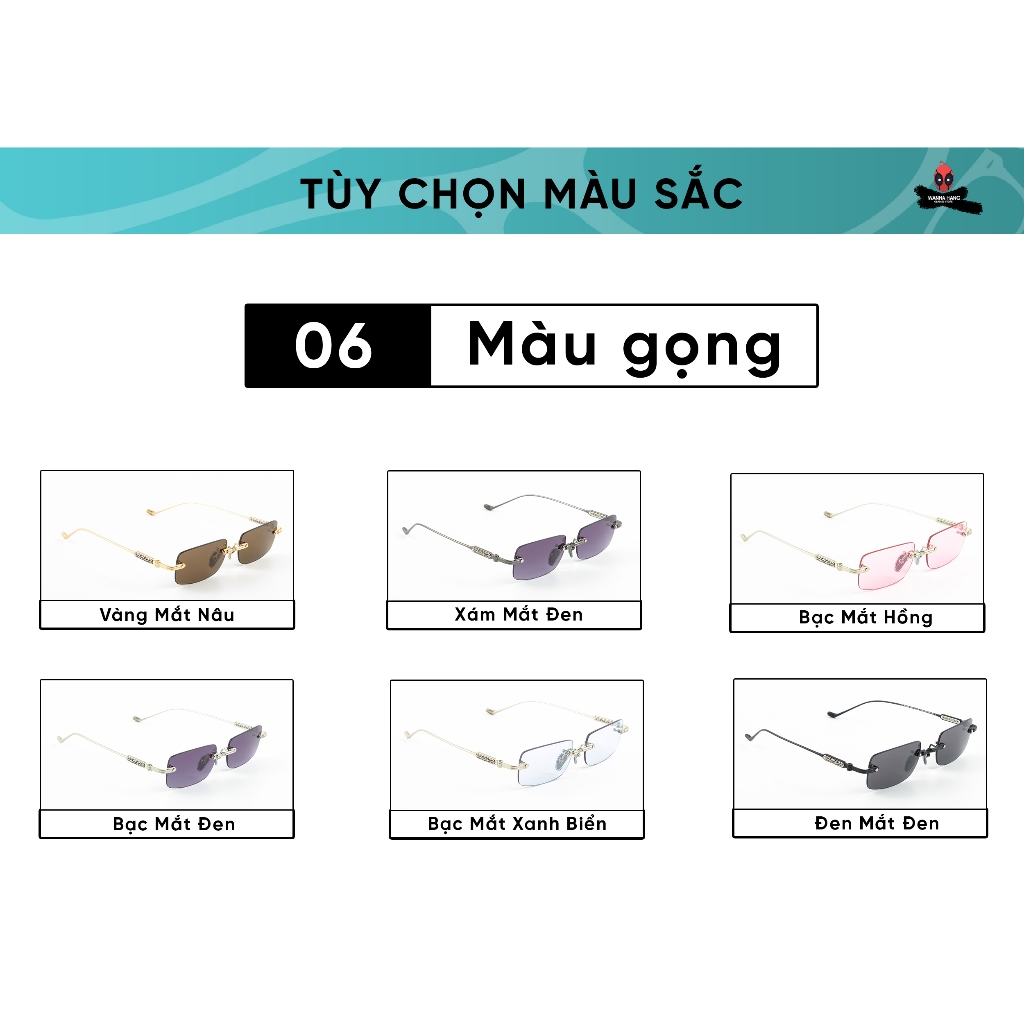 Gọng kính râm kim loại cao cấp Chrome Hearts nam nữ đẹp chống tia UV SOFRS II Wanna Hang WHCH80
