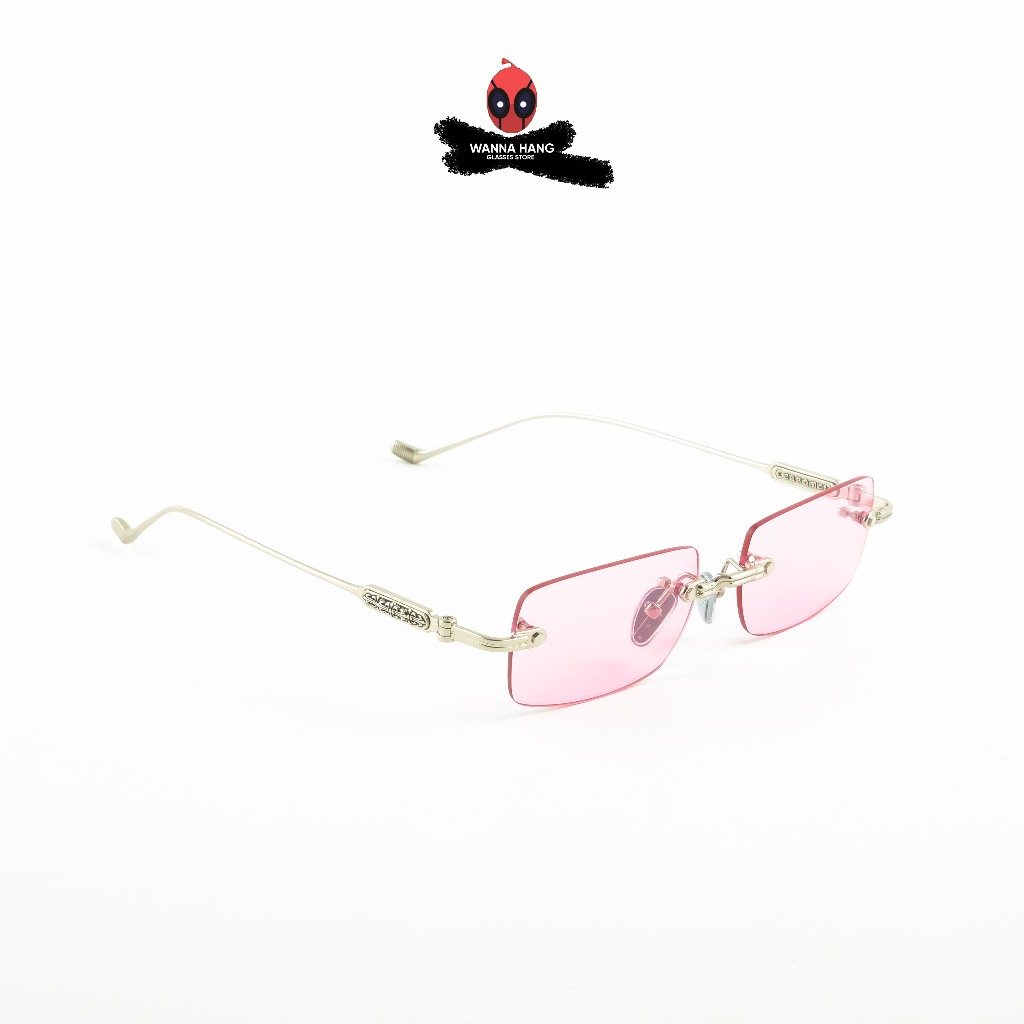 Gọng kính râm kim loại cao cấp Chrome Hearts nam nữ đẹp chống tia UV SOFRS II Wanna Hang WHCH80