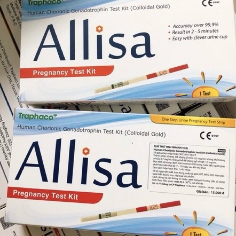 Que Thử Thai Bản Lớn 4mm Allisa Chính Hãng Traphaco - Hộp 1 Test