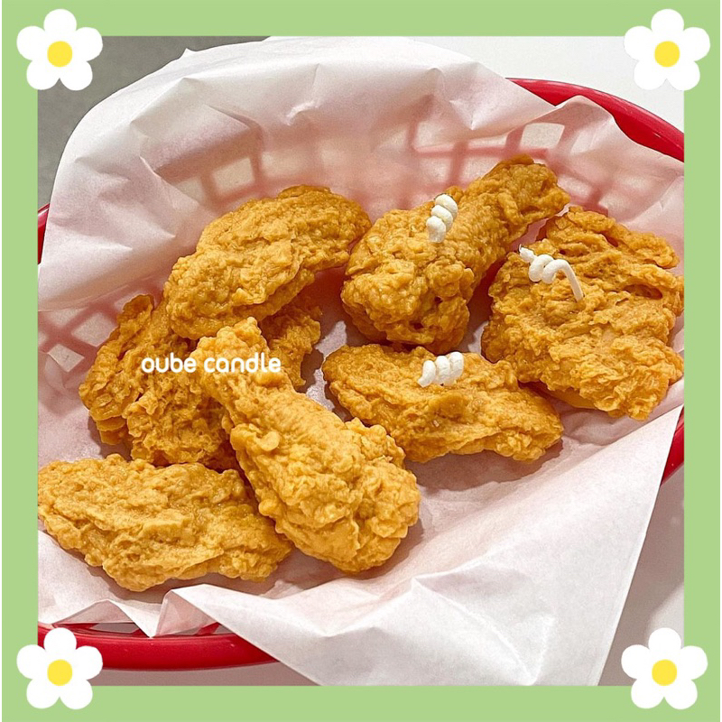 Nến Thơm Tinh Dầu Cao Cấp Decor Làm Quà Tặng Tạo Hình Gà Rán Độc Đáo | Oube Candle NT196