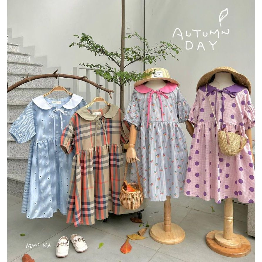 Váy babydoll cổ sen- ZUNkids