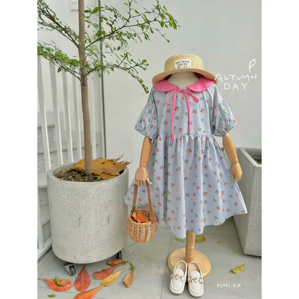 Váy babydoll cổ sen- ZUNkids