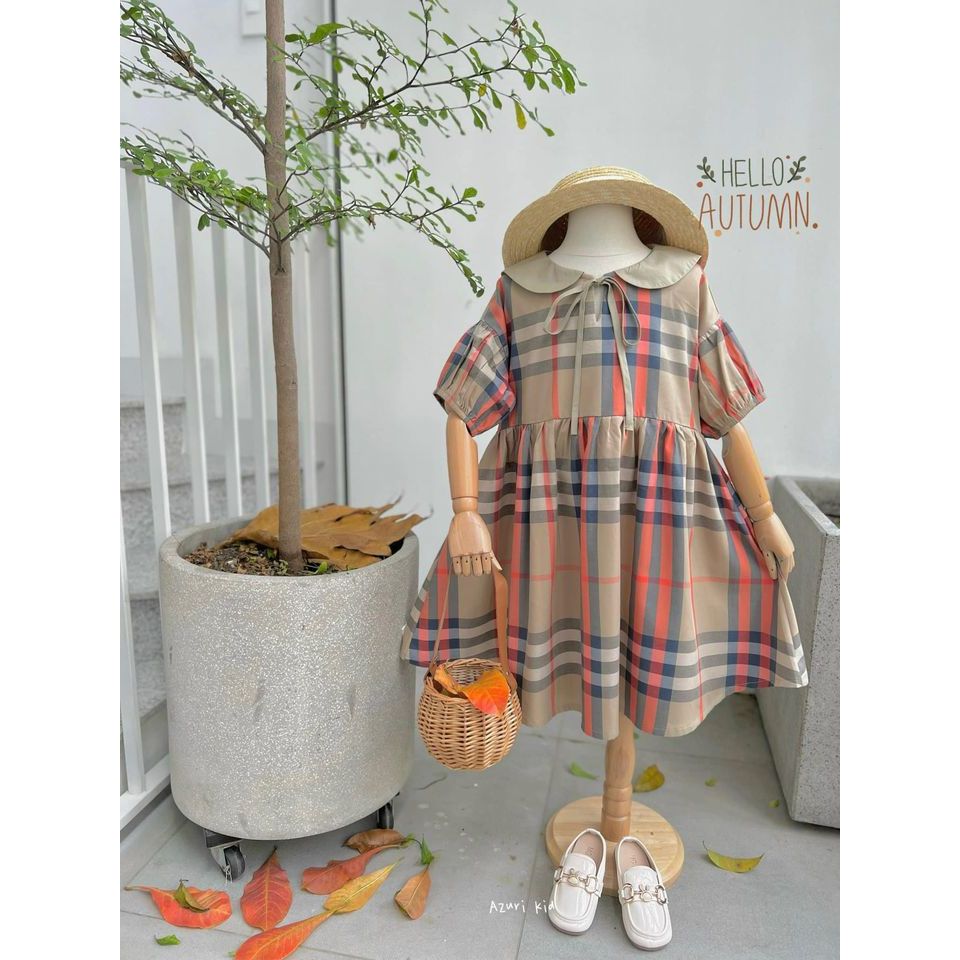 Váy babydoll cổ sen- ZUNkids