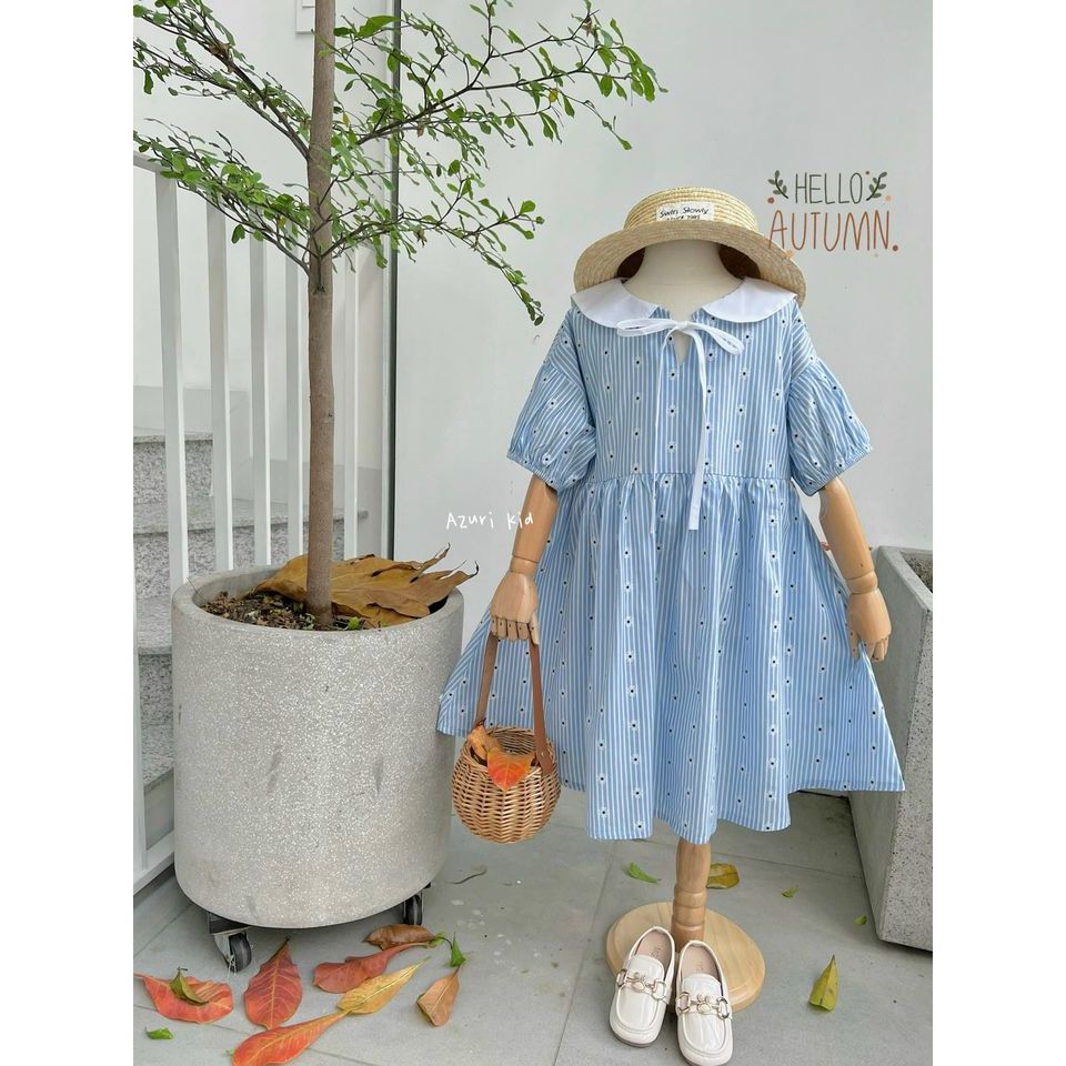 Váy babydoll cổ sen- ZUNkids