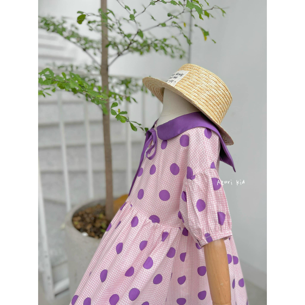 Váy babydoll cổ sen- ZUNkids