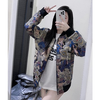 Áo Bomber Moschino Gấu hàng gấm thổ cẩm bên trong lót dù cực chất, Áo Bomber Unisex Nam Nữ