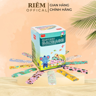 Băng Keo Cá Nhân Băng Dán Cá Nhân Hộp 100 Miếng Hoạt Hình Dễ Thương Không Thấm Nước Tiện Lợi RIEM