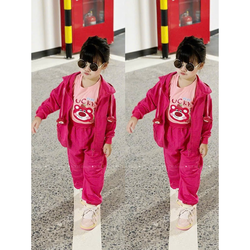 Set kèm áo khoác cho bé gái