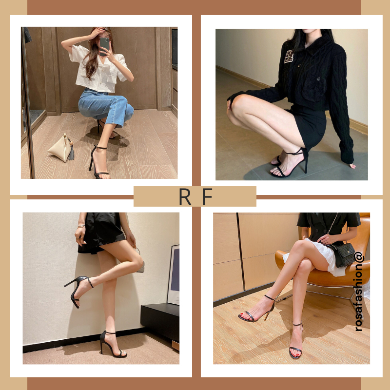 Giày cao gót sandal quai mảnh công sở gót nhọn 7-8cm cho nữ Rosafashion Mã RF.0002