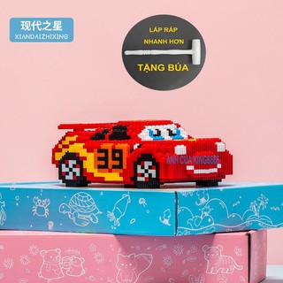 Xếp hình ô tô lightning mcqueen cỡ lớn đồ chơi xếp hình nano 3d cho bé chuẩn mẫu có sẵn