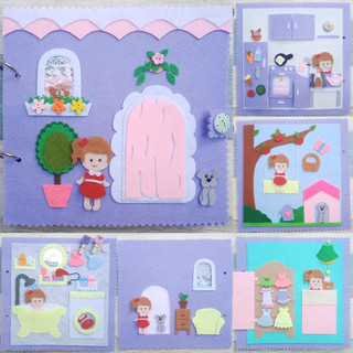 Sách vải ngôi nhà búp bê - Doll House quiet book (Hình thật 100%)