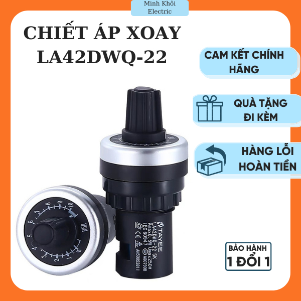 Chiết áp phi 22mm LA42DWQ,chiết áp tủ điện,biến trở,biến trở xoay chiết áp,triết áp,chiết áp đơn,chiết áp xoay cho biến