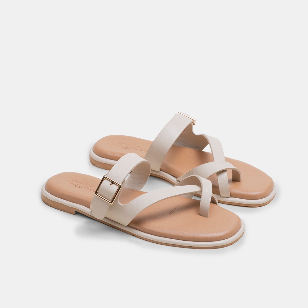 Dép sandal nữ đế bệt xỏ ngón quai ngang thời trang BQ D DT415