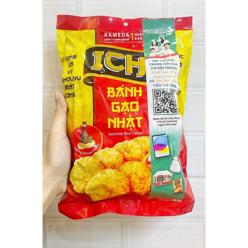 Bánh Gạo Nhật Ichi vị Shou hũ mật ong gói 100gam-có ship hỏa tốc HCM