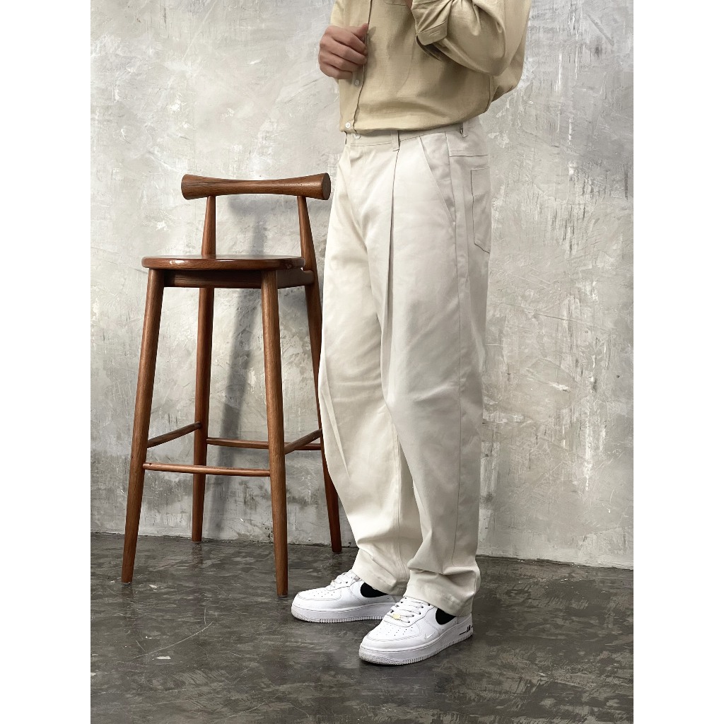  Quần dài nam màu trắng ngà kaki dày dặn Vera Pants by Scott Sor 