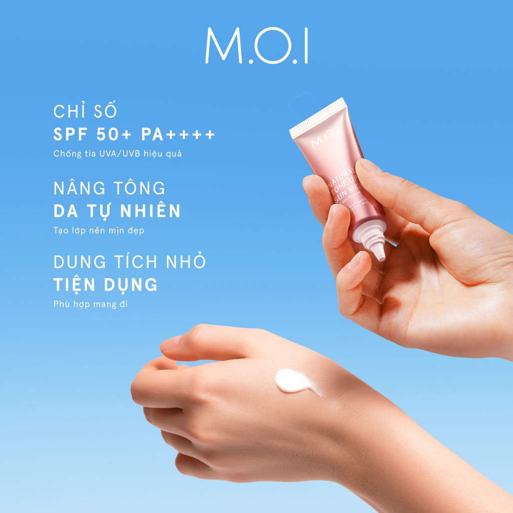 Kem chống nắng Nâng tông M.O.I Natural Tone Up Sun Milk Minisize 10ml