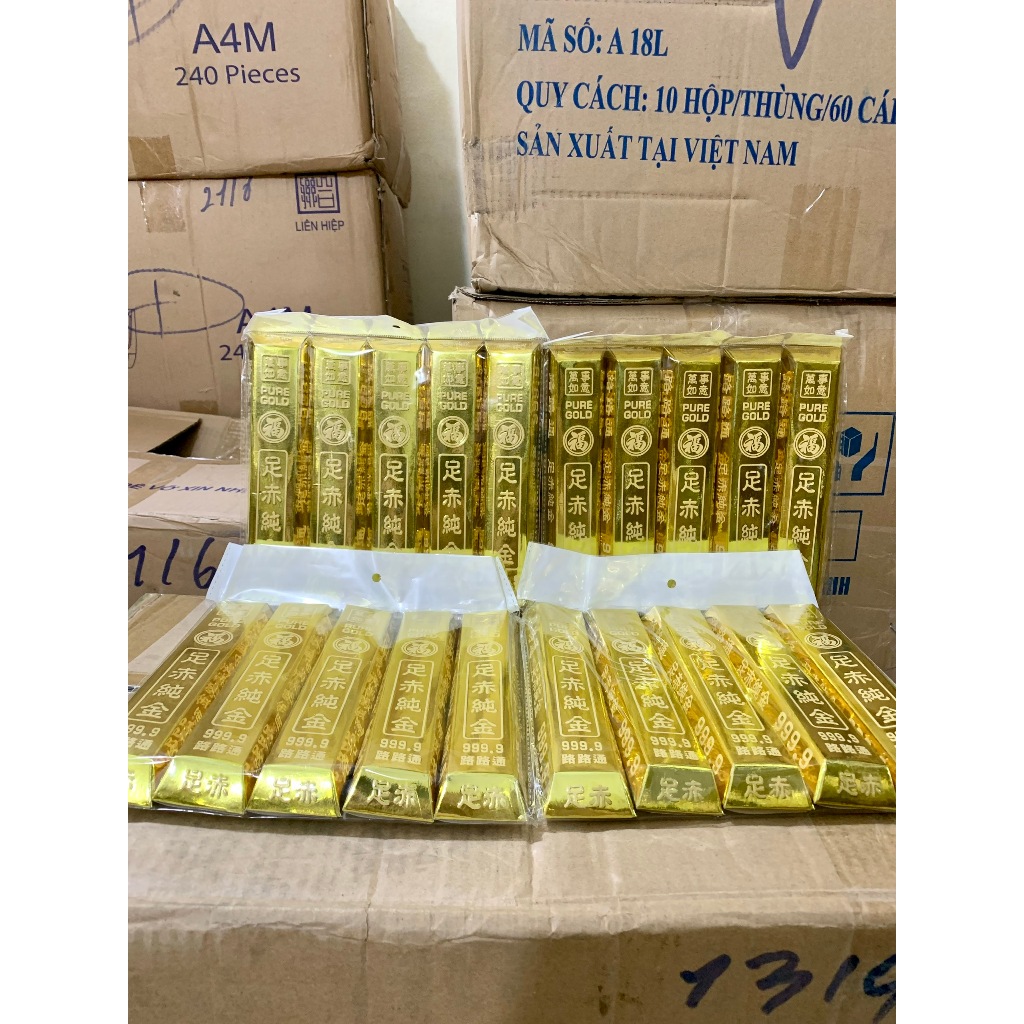 Vàng Thỏi Cây Lượng  9999 Hàng Mã 1 Bịt 5 Thỏi Vàng