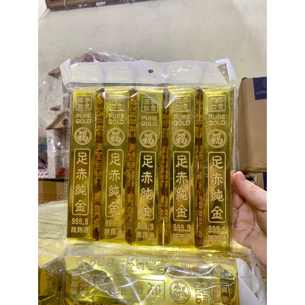 Vàng Thỏi Cây Lượng  9999 Hàng Mã 1 Bịt 5 Thỏi Vàng