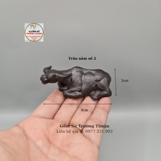 Tượng Con Trâu mini - Phụ kiện trang trí tiểu cảnh hồ cá, bể cá, hòn non bộ, sân vườn