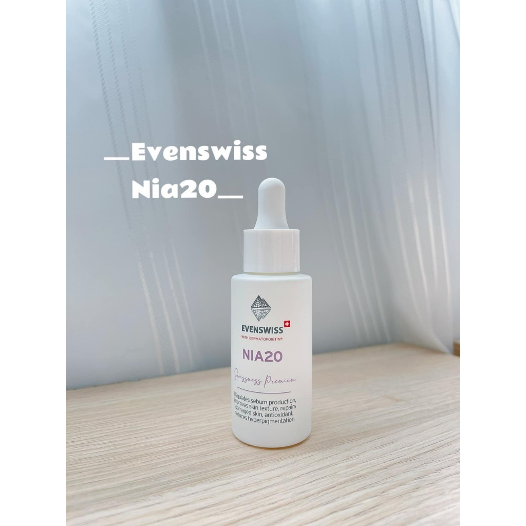 Serum sáng da se lỗ chân lông 𝐍𝐢𝐚 𝟐𝟎 𝐄𝐯𝐞𝐧𝐬𝐰𝐢𝐬𝐬 size 30ml.