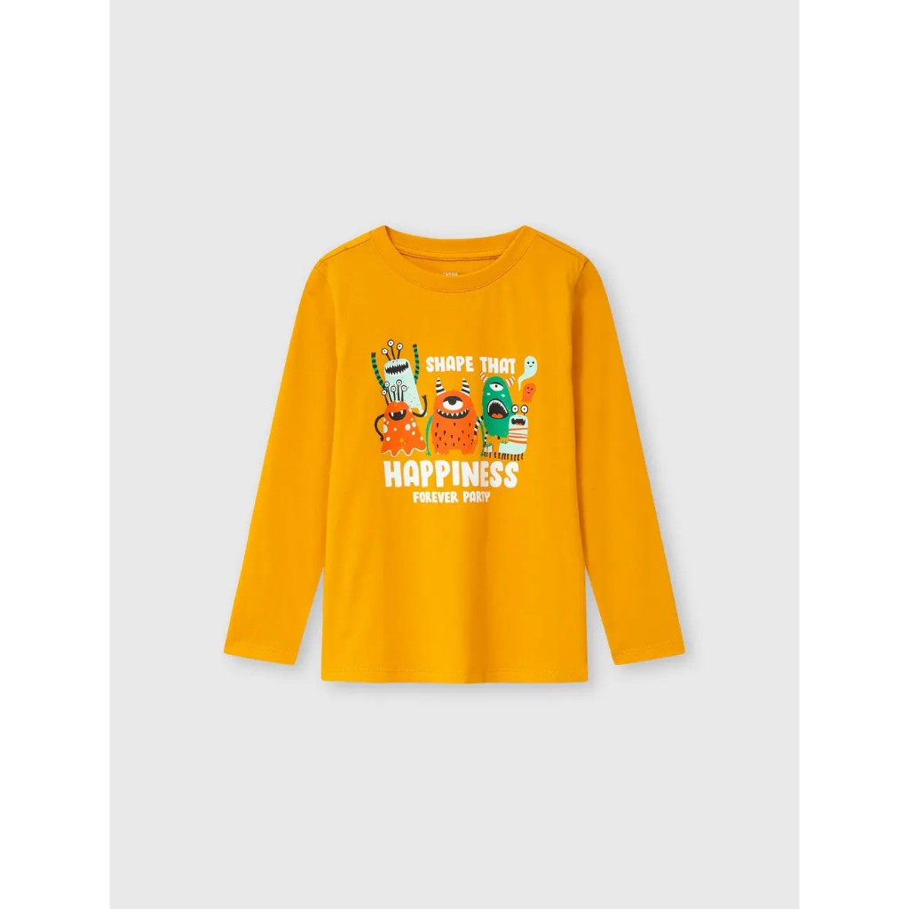 CANIFA Áo phông dài tay bé trai cotton