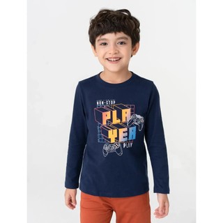 CANIFA Áo phông dài tay bé trai cotton