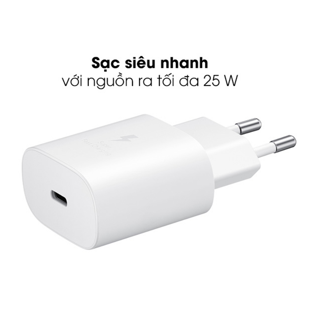 Bộ sạc siêu nhanh Samsung 25w củ sạc nhanh samsung và cáp sạc nhanh samsung Type C  PHANH bảo hành 6 tháng