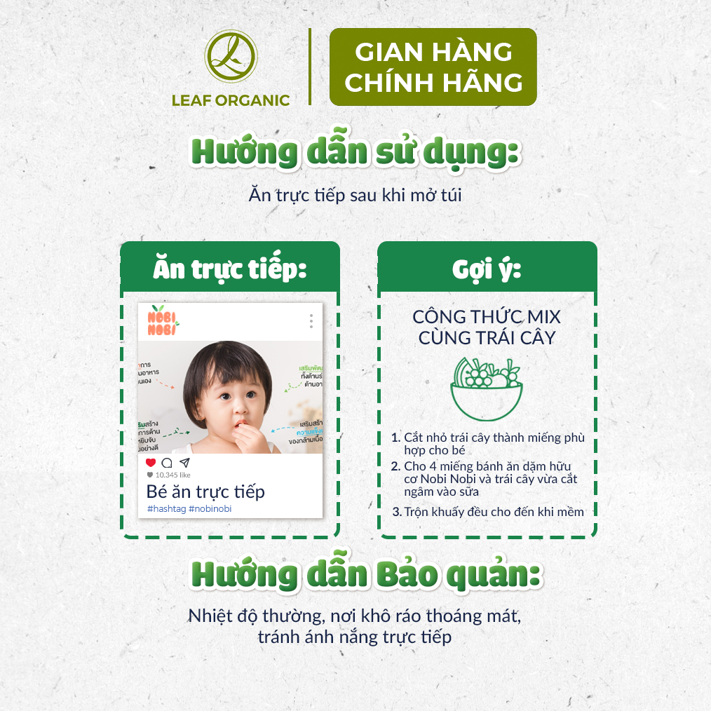 Bánh snack gạo hữu cơ Nobi Nobi 40g