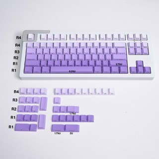 Bộ nút bàn phím cơ | Keycap Cherry Ninja Gradient Purple PBT Dyesub