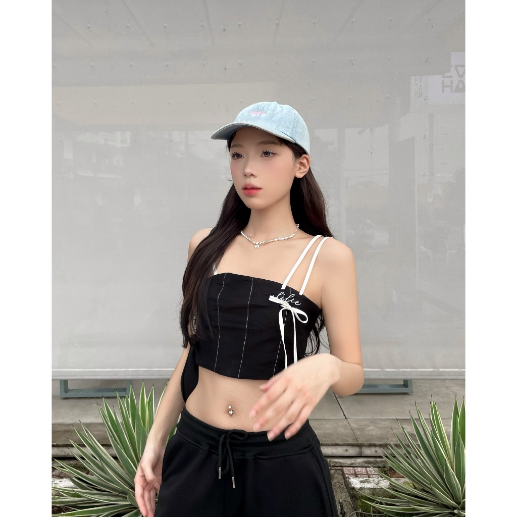 Áo croptop hai dây clelie | NiNi TOP - CLÉLIE