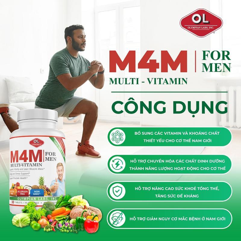 Viên Uống Bổ Sung Vitamin Cho Nam Giới Olympian Labs M4M Multi-Vitamin For Men 30 Viên