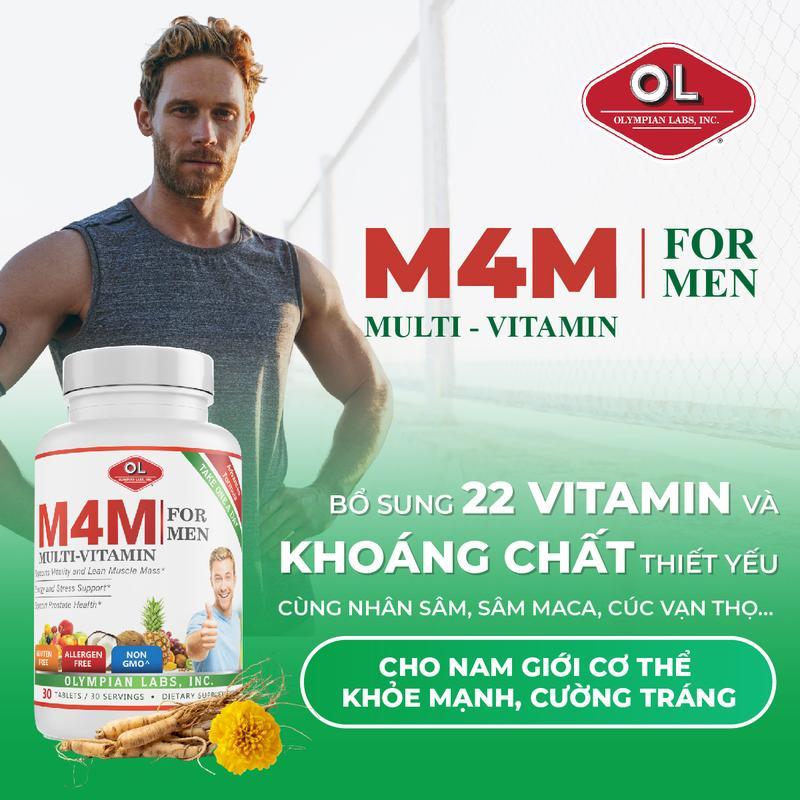 Viên Uống Bổ Sung Vitamin Cho Nam Giới Olympian Labs M4M Multi-Vitamin For Men 30 Viên