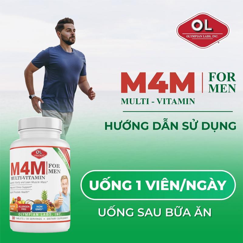 Viên Uống Bổ Sung Vitamin Cho Nam Giới Olympian Labs M4M Multi-Vitamin For Men 30 Viên