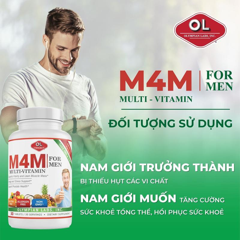 Viên Uống Bổ Sung Vitamin Cho Nam Giới Olympian Labs M4M Multi-Vitamin For Men 30 Viên