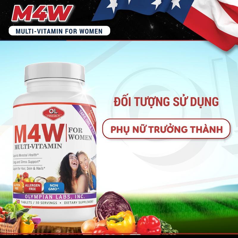 Viên Uống Bổ Sung Vitamin Cho Nữ Giới Olympian Labs M4W Multi - Vitamin For Women 30 Viên