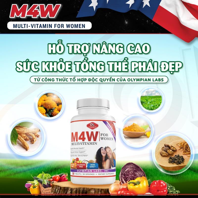 Viên Uống Bổ Sung Vitamin Cho Nữ Giới Olympian Labs M4W Multi - Vitamin For Women 30 Viên