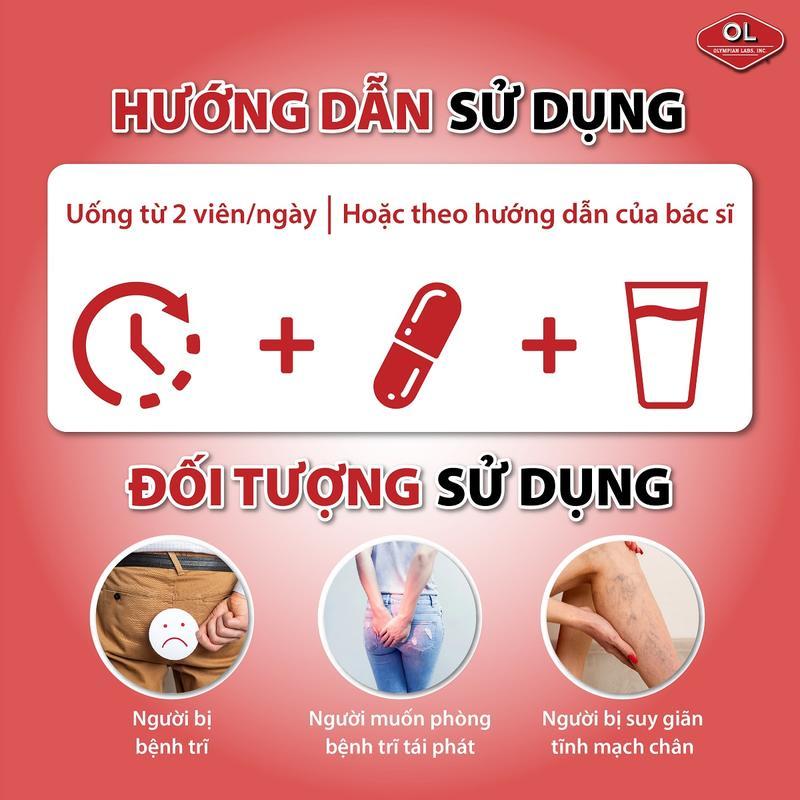 Viên Uống Hỗ Trợ Bệnh Trĩ Olympian Labs B- Mass 30 viên
