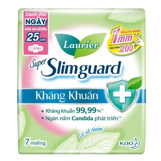 Băng Vệ Sinh Laurier Siêu Mỏng 1mm Kháng Khuẩn 25cm 7 miếng
