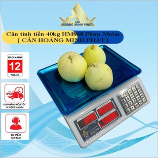 Cân Điện Tử 40kg Tính Tiền Tiếng Việt Giá Rẻ HOÀNG MINH PHÁT - HM868. Phím Nhôm Không Gỉ
