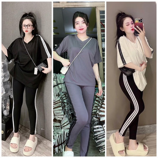Sét đồ bộ dài thể thao cổ tim, đồ bồ quần dài mặc nhà