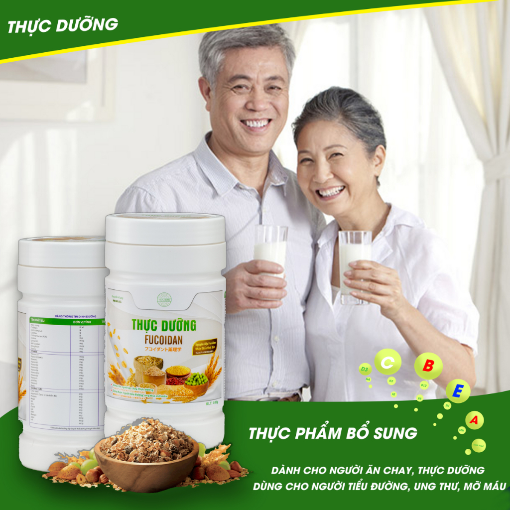 Bột Ngũ Cốc Thực Dưỡng Fucoidan 900g dành cho người ung thư, Ăn Kiêng, Ăn Chay, Sữa dành cho bệnh nhân ung thư