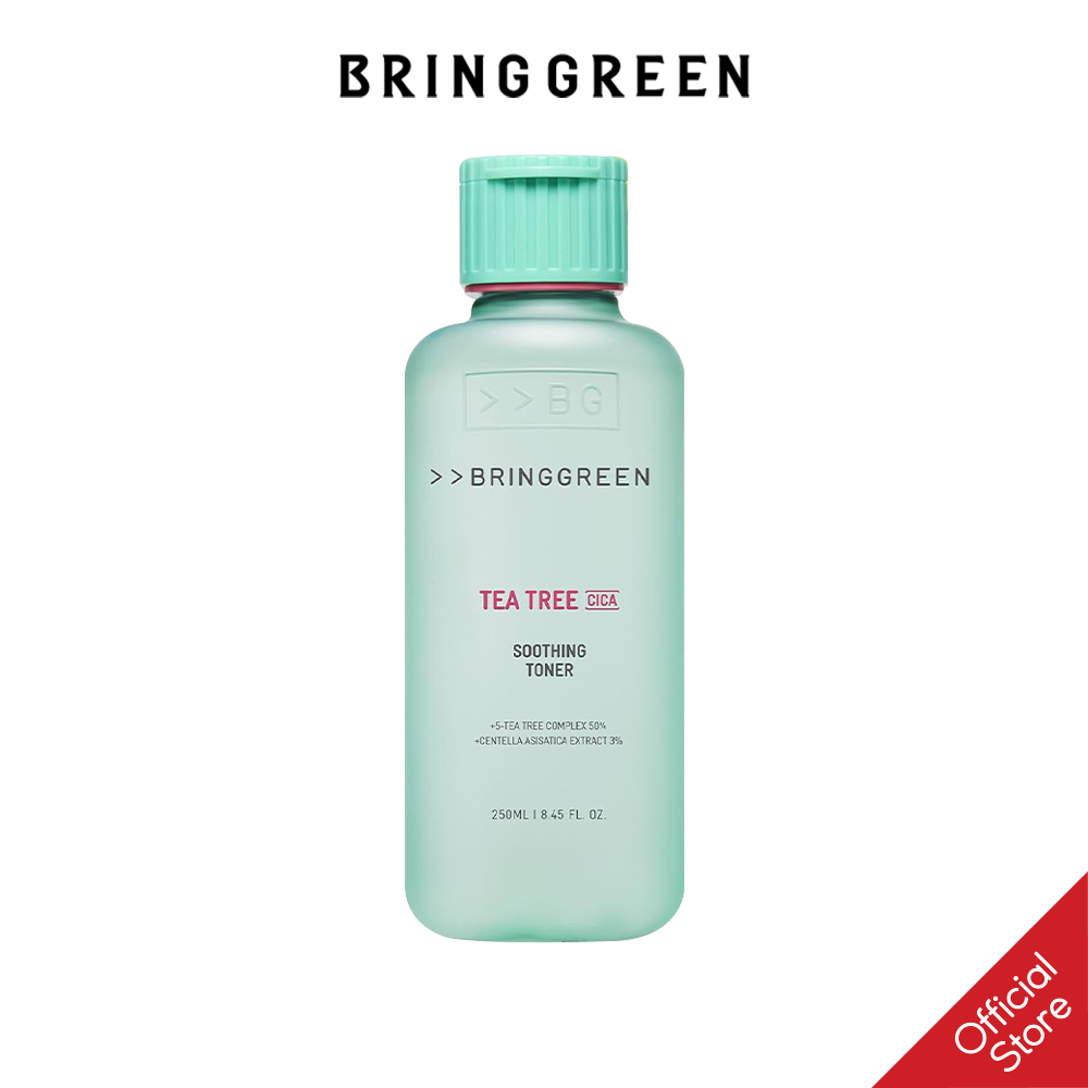 Nước Hoa Hồng Giảm Mụn Làm Dịu Da Tràm Trà BRING GREEN Tea Tree Cica Soothing Toner