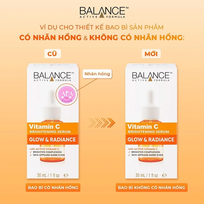 Tinh chất dưỡng trắng da, mờ thâm, dưỡng ẩm Balance Active Formula Serum 30ml (Vitamin C, Niacinamide, Hyaluronic)