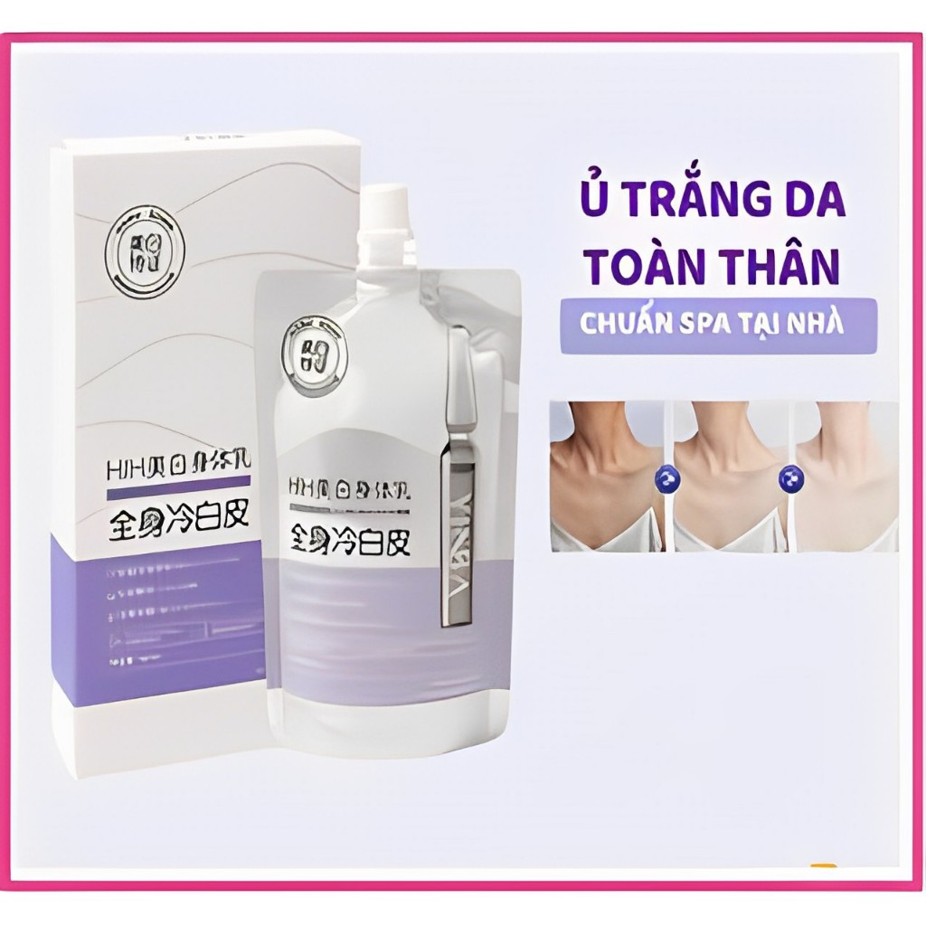 Ủ trắng body dưỡng trắng body Yinba tắm trắng da toàn thân trắng nách chân tay dưỡng ẩm mềm mịn da