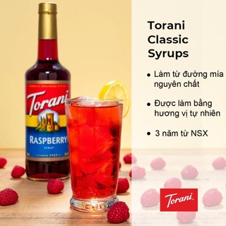 Siro Pha Chế Vị Phúc Bồn Tử Torani Classic Raspberry Syrup 750ml Mỹ