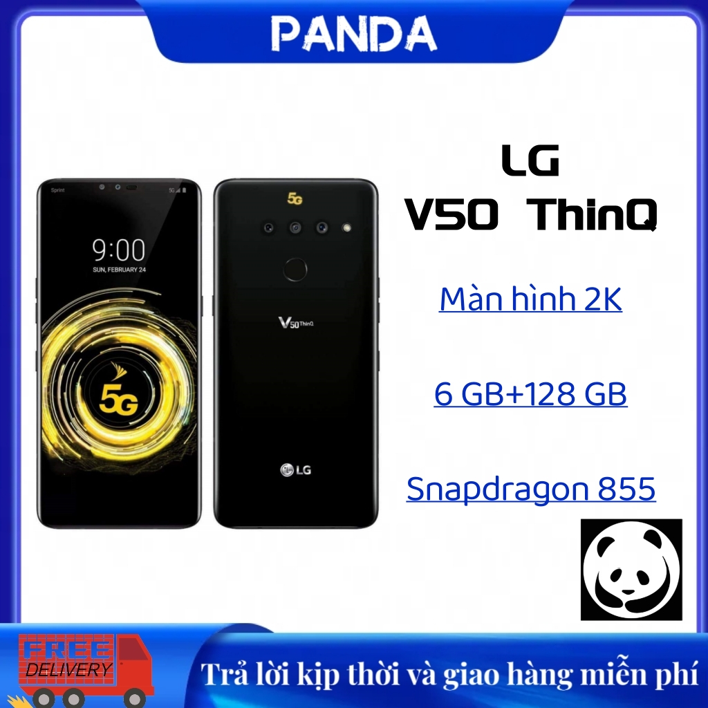 Điện thoại di động LG V50 ThinQ/6+128GB/chip Snapdragon 855/Màn hình P-OLED/cấu hình cao/hiệu suất chi phí cao