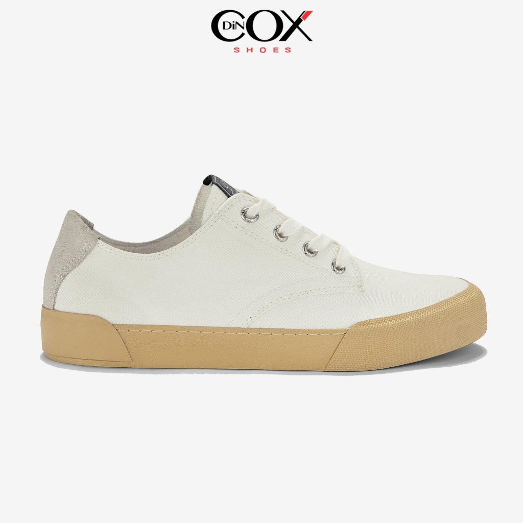 Giày Sneaker Dincox Vải Canvas Nam Nữ E22 White