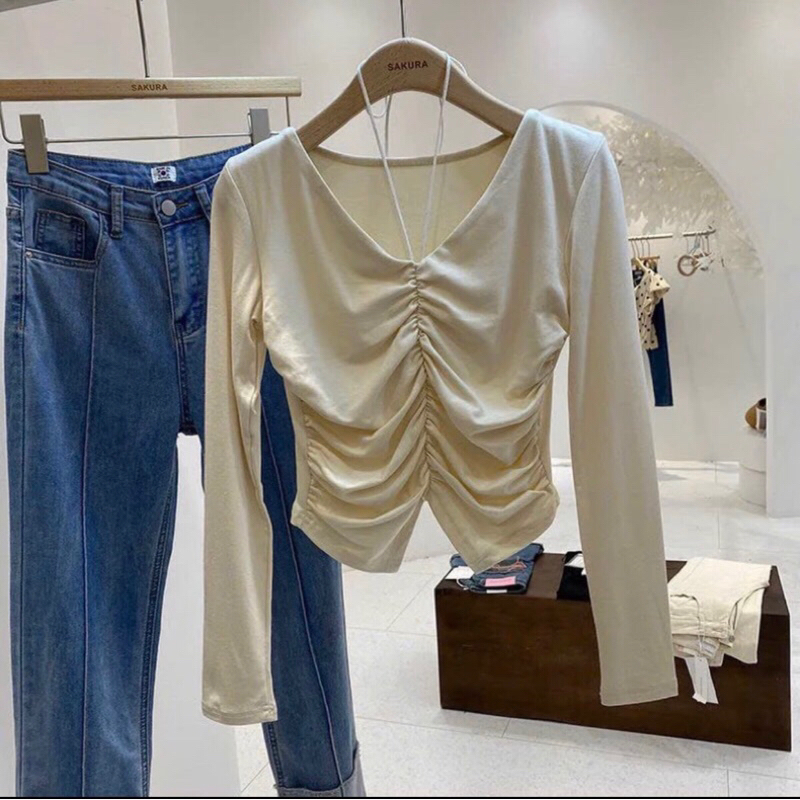 Áo Dài Tay Nhún Tôn Dáng BiGSIZE