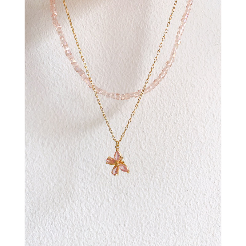 Set vòng cổ choker layer pha lên handmade butterfly SpringX